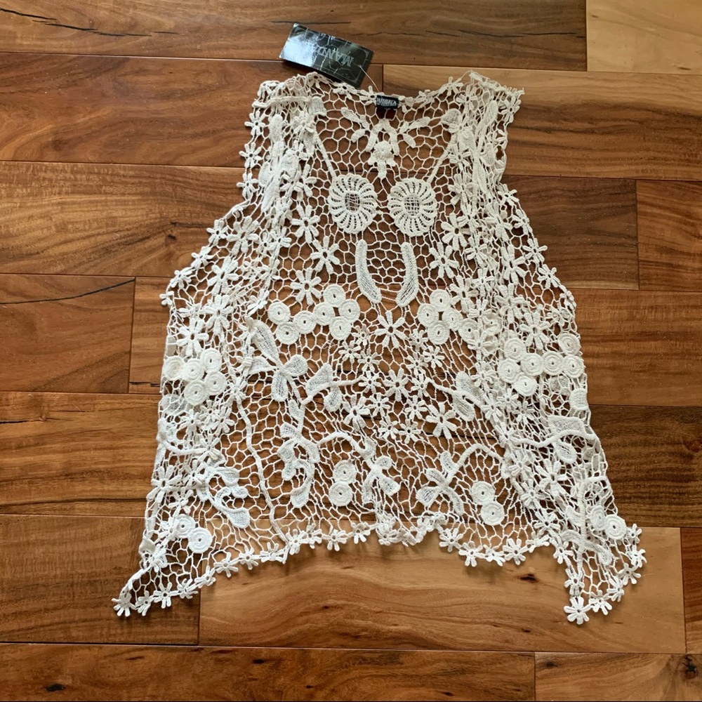 Crochet Floral Vest